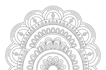 Intricate mandala design, intricate patterns, detailed floral design.
