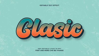 Classic editable text effects