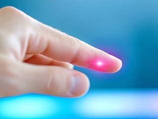 Finger swipe across  evaluation interface