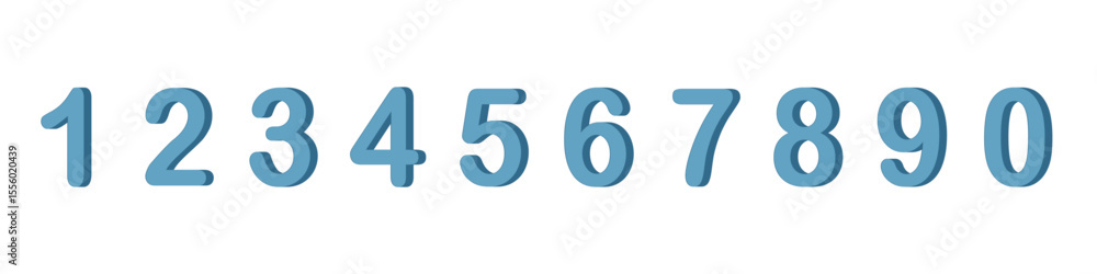 Fototapete set of colorful numbers. vector illustration. template elements for greeting card, web design. mathe