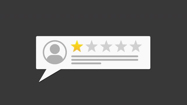 Customer Reviews with negative and bad comment and reviews with low stars. alpha channel