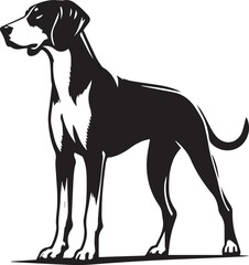 Fototapeta premium black dog vector illustration, dog logo vector illustration, dog silhouette vector full body