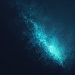 A diagonal band of teal nebulae across a dark, star-dusted background, suggesting cosmic depth and ethereal beauty
