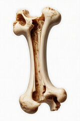 Fototapeta premium Broken bone, exposed marrow, fragility. 