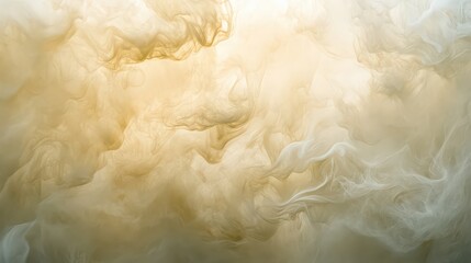 A mesmerizing view of abstract smoke and fog with a blend of white and beige colors creating depth
