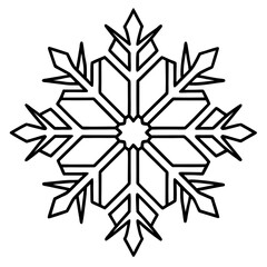 Snowflake line art vector