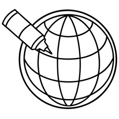 Globe Marker vector illustration