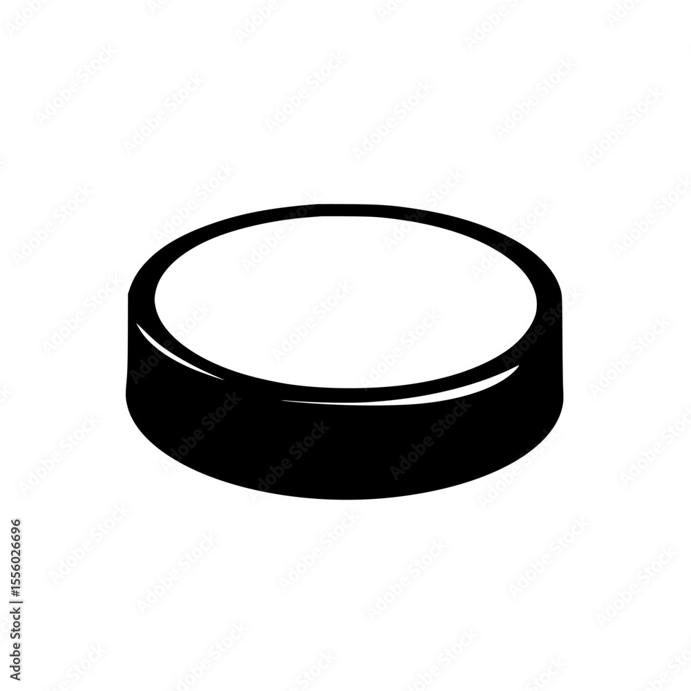 Poster black icon of a round object representing an unspecified item from a minimalist design perspective