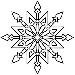 Snowflake Mandala icon vector