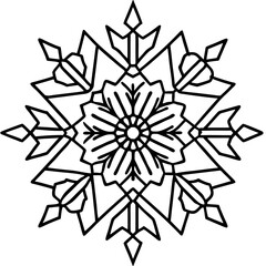 Snowflake Mandala icon vector