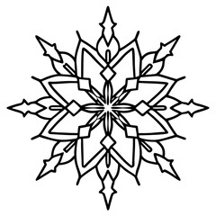 Snowflake Mandala icon vector