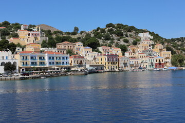 Traditional Greek Island Village – Symi Harbor, Dodecanese, Greece