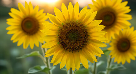 Fototapeta premium sunflowers on a field