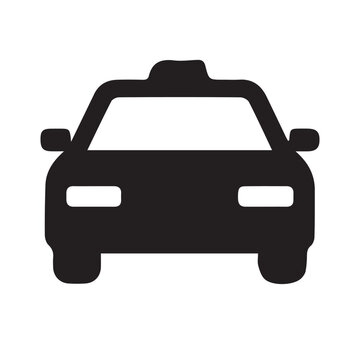 texi car vector icon silhouette