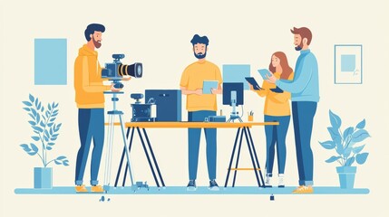 Film crew collaboration creative video production