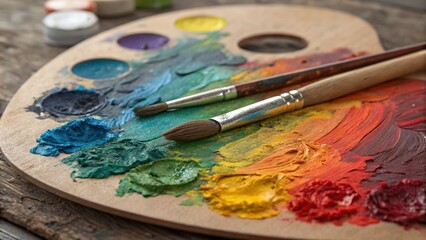 Fototapeta premium brushes and paints