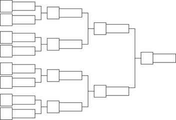 Single Side Championship Bracket – 8 Team Elimination Layout