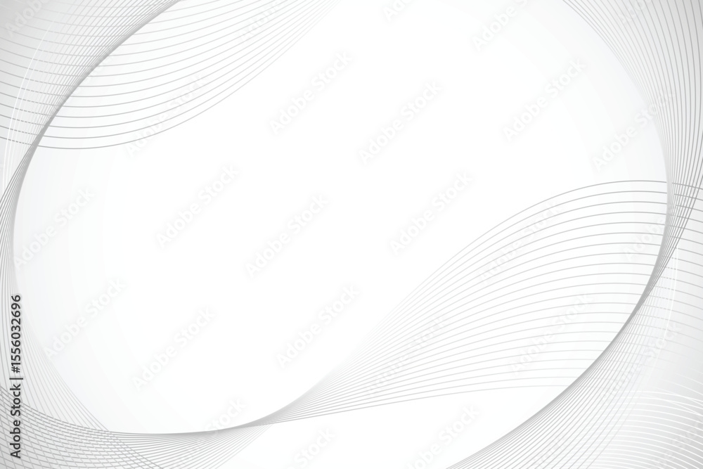 Poster abstract background with elegant gray curved lines isolated on white background