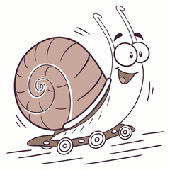 The Fastest Snail Alive Vector
