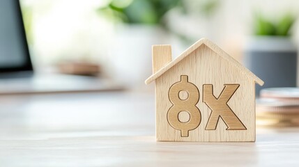 Wooden house model showing 8x return on investment