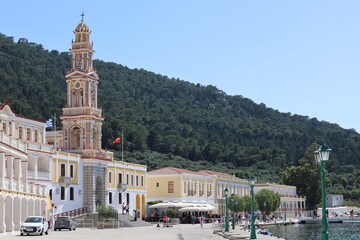 Historic Panormitis Monastery on Symi Island, Greece &ndash; Spiritual Landmark and Coastal Beauty