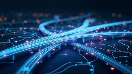 Digital Holographic Visualization of an Intelligent Urban Transit System with Real-Time Traffic Flow