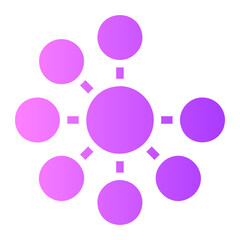 mind map gradient icon