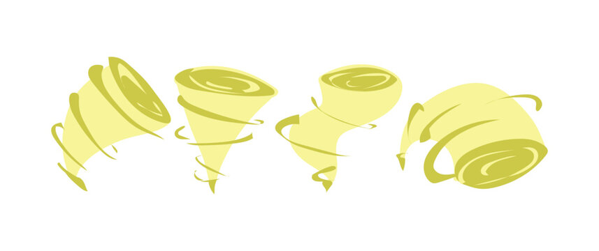 Tornado Vector Set - Various Tornado Shapes and Poses for Weather Illustration