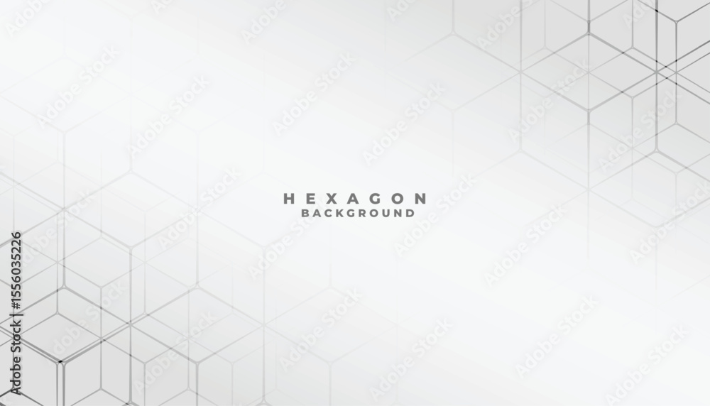 Poster modern abstract hexagon background with grey lines forming a geometric pattern