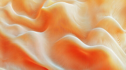 Light Orange Waves Abstract Texture Background. Generative AI