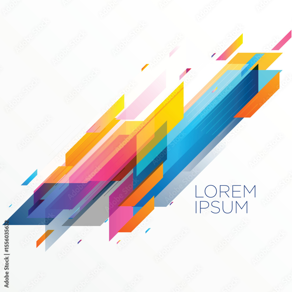 Poster dynamic colorful abstract background with vibrant geometric shapes