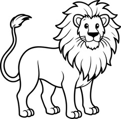 lion cartoon isolated on white