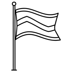 Minimalist Country Flag Line Icons