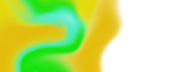 abstract green yellow background with waves on transparent background for backdrop design	