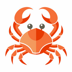 crab vector illustration, animal, isolated on white background