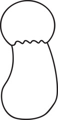 Mushroom outline vector illustration Food line art Great for menus, cards, coloring books