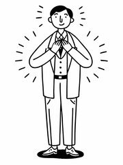 Confident Man Illustration  Professional, Proud, and Self-Assured