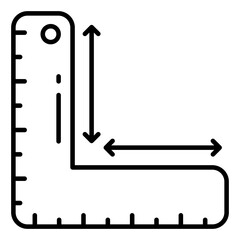 Trendy design icon of measurement scale