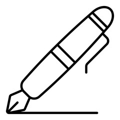 A line design icon of fountain pen