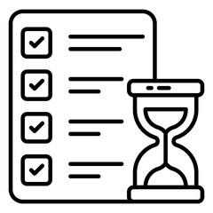 An icon design of project time