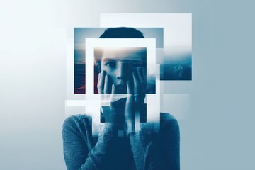 a woman looking through the window