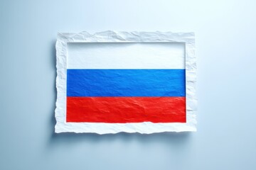 flag of russia on wooden background
