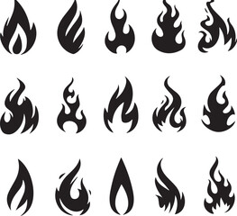 Collection of Abstract Fire Icons