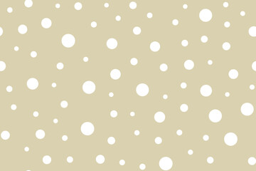 White polka dot on a beige background. Seamless pattern under clipping mask, convenient for editing. The background color can be easily replaced. Background for paper, cover, textile, gift wrap. 