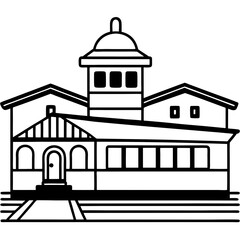 Railway Station vector illustration