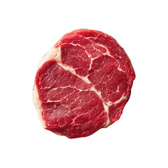A close-up shot showcasing the rich marbling of a raw beef chuck roast steak