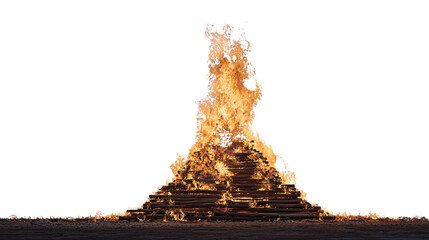 Spectacular bonfire illuminating the darkness: a powerful display of heat and light