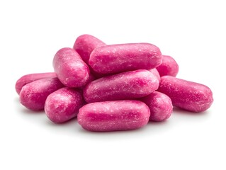 Pink Sweet Candy Pile, Delicious Chewable Candies, Tasty Sugar Sweets,  Gumdrop Image