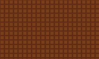 Seamless chocolate bar texture with square patterns in rich brown tones, ideal for backgrounds, packaging, food design, or dessert-themed visuals with a sweet and appetizing feel.