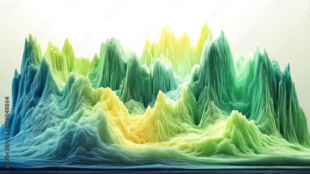 Poster colorful abstract wave dynamic visual effects background